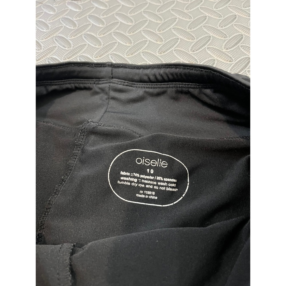 Oiselle Running Skort Womens 10 Black Athletic Skirt with Built-in Shorts - Picture 2 of 9